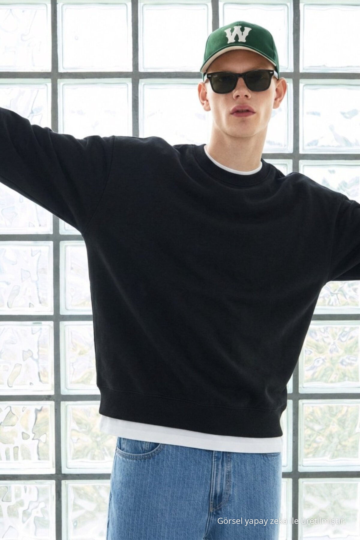 3 Adet Erkek Pamuklu Salaş Basic Kışlık Sweatshirt Kırmızı 6