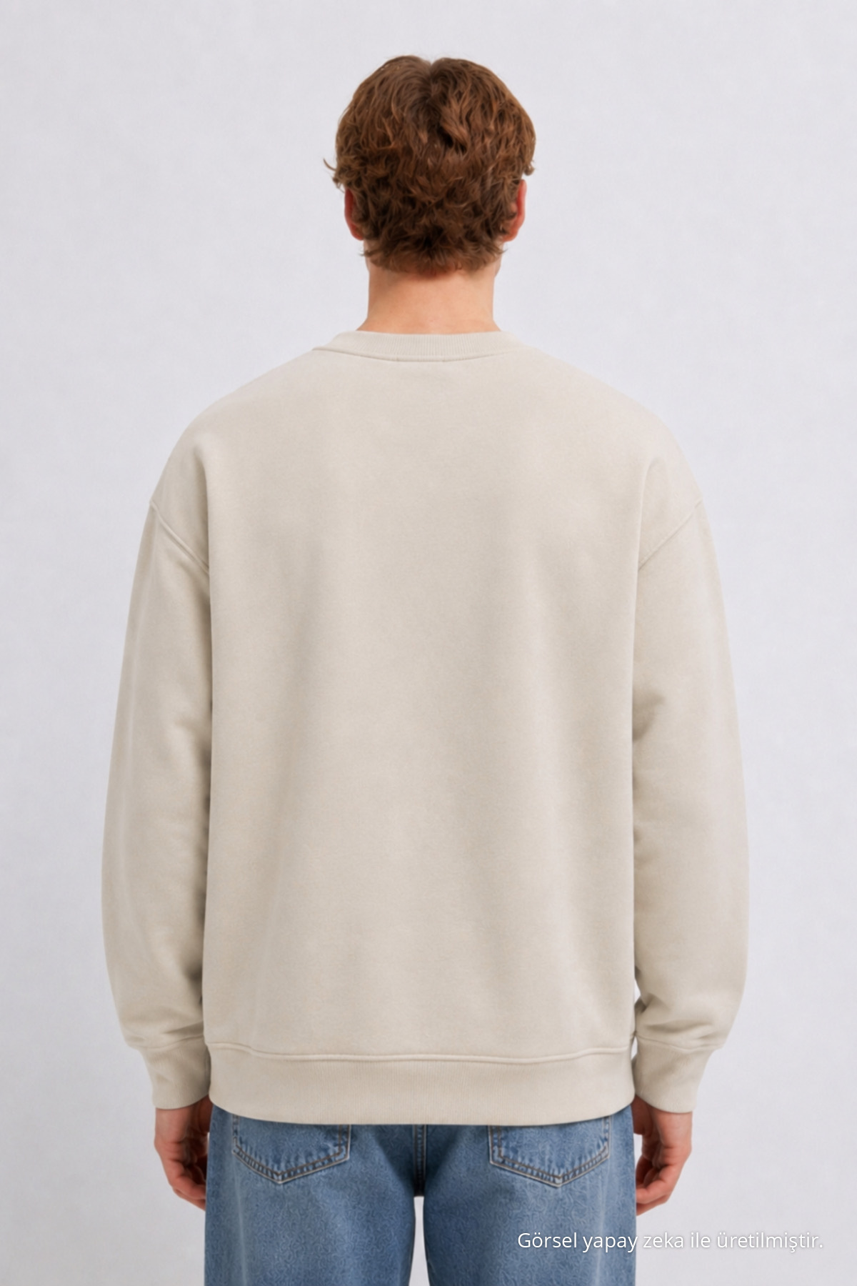 3 Adet Erkek Rahat Kalıp Premium Baskılı Sweatshirt Yeşil 5