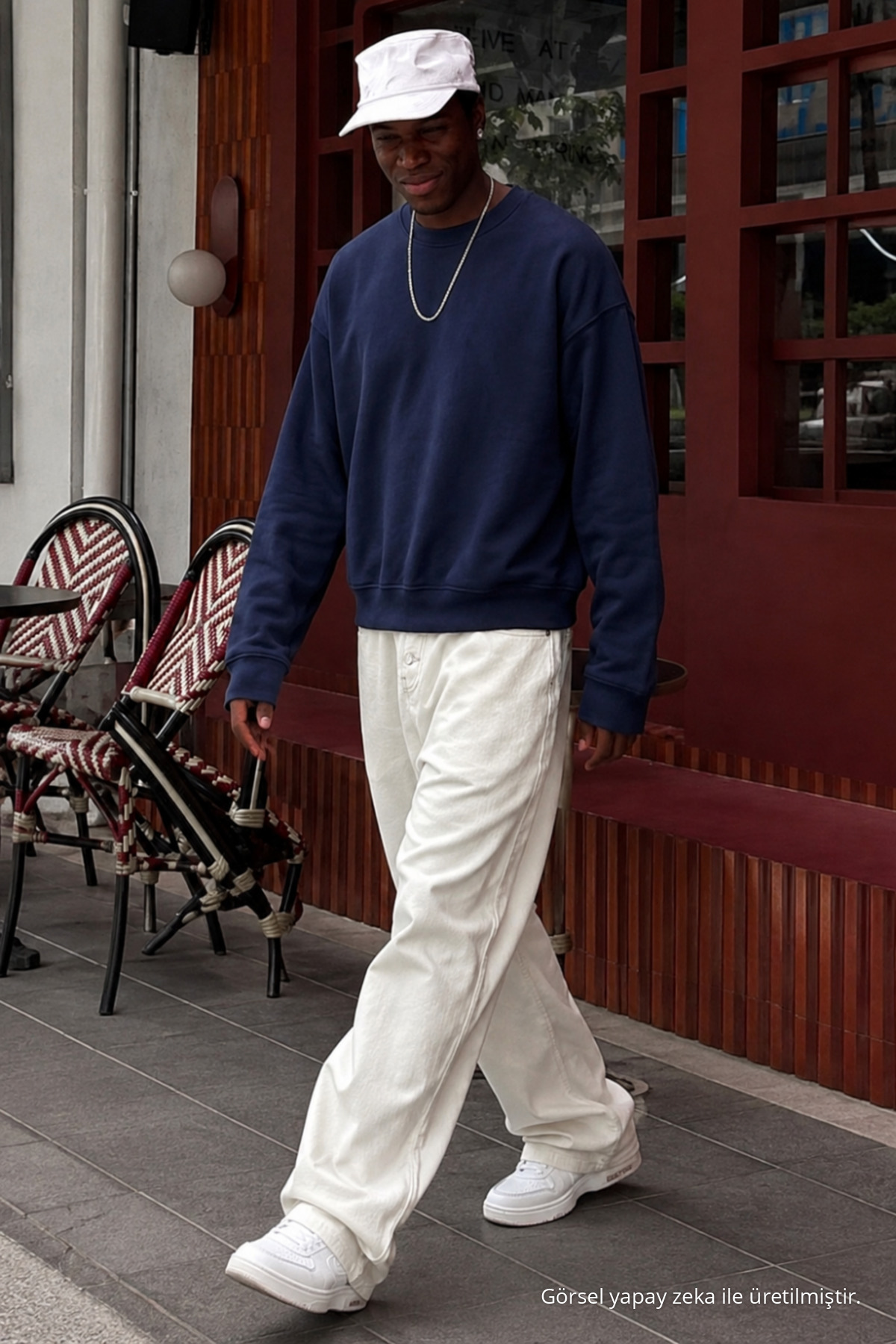 3 Adet Erkek Trend Rahat Kalıp Günlük Sweatshirt Siyah 5
