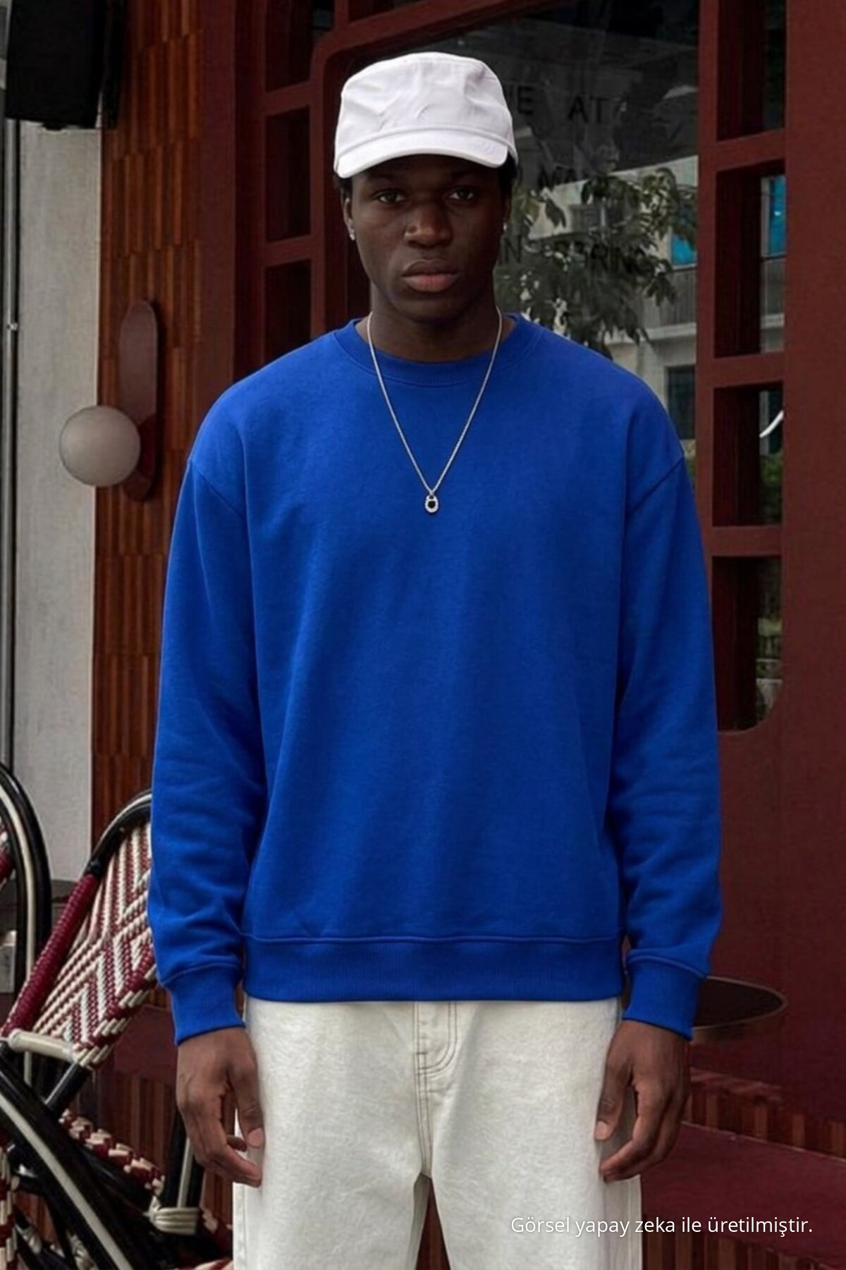 3 Adet Erkek Trend Rahat Kalıp Günlük Sweatshirt Siyah 6