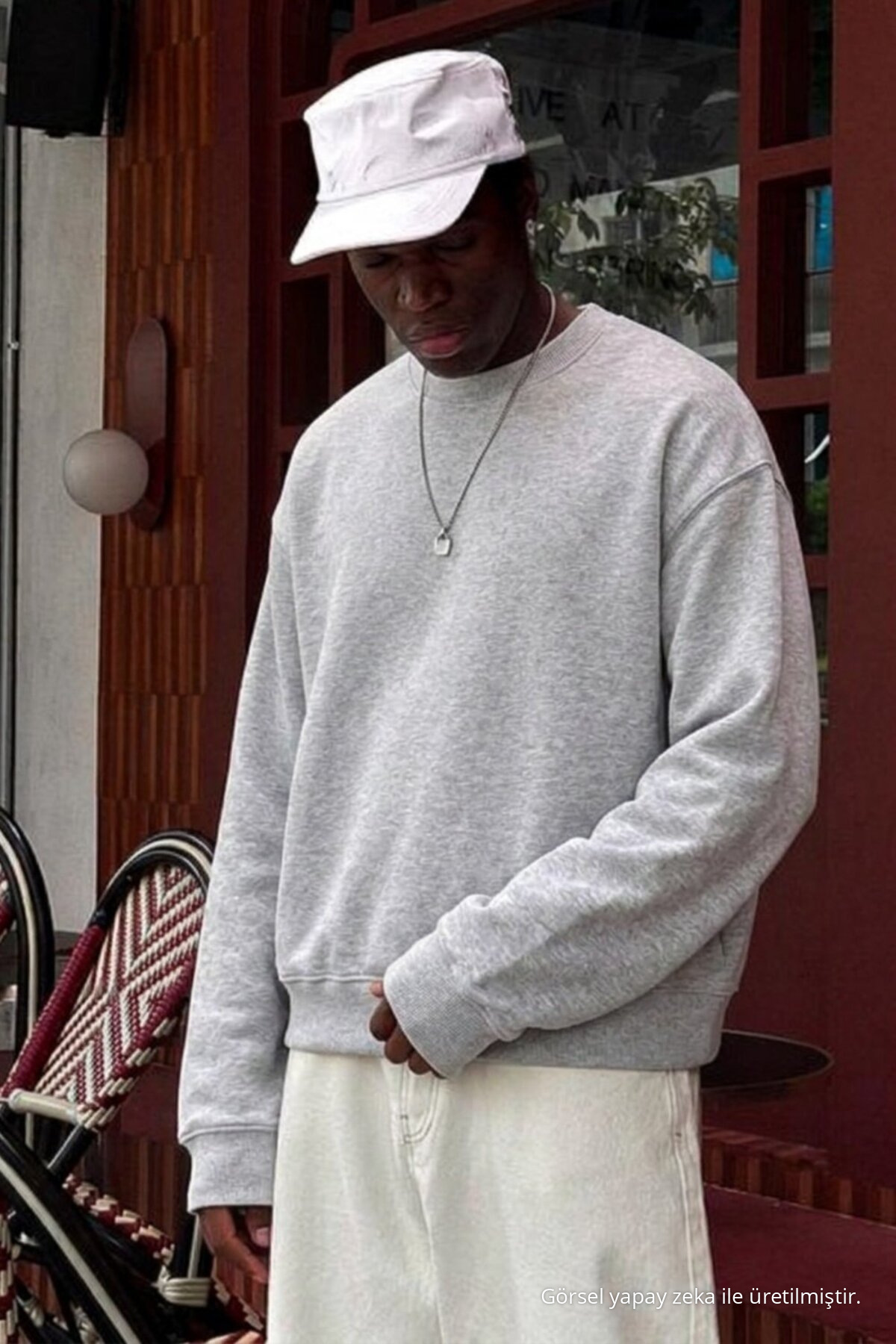 3 Adet Erkek Trend Rahat Kalıp Günlük Sweatshirt Yeşil 7