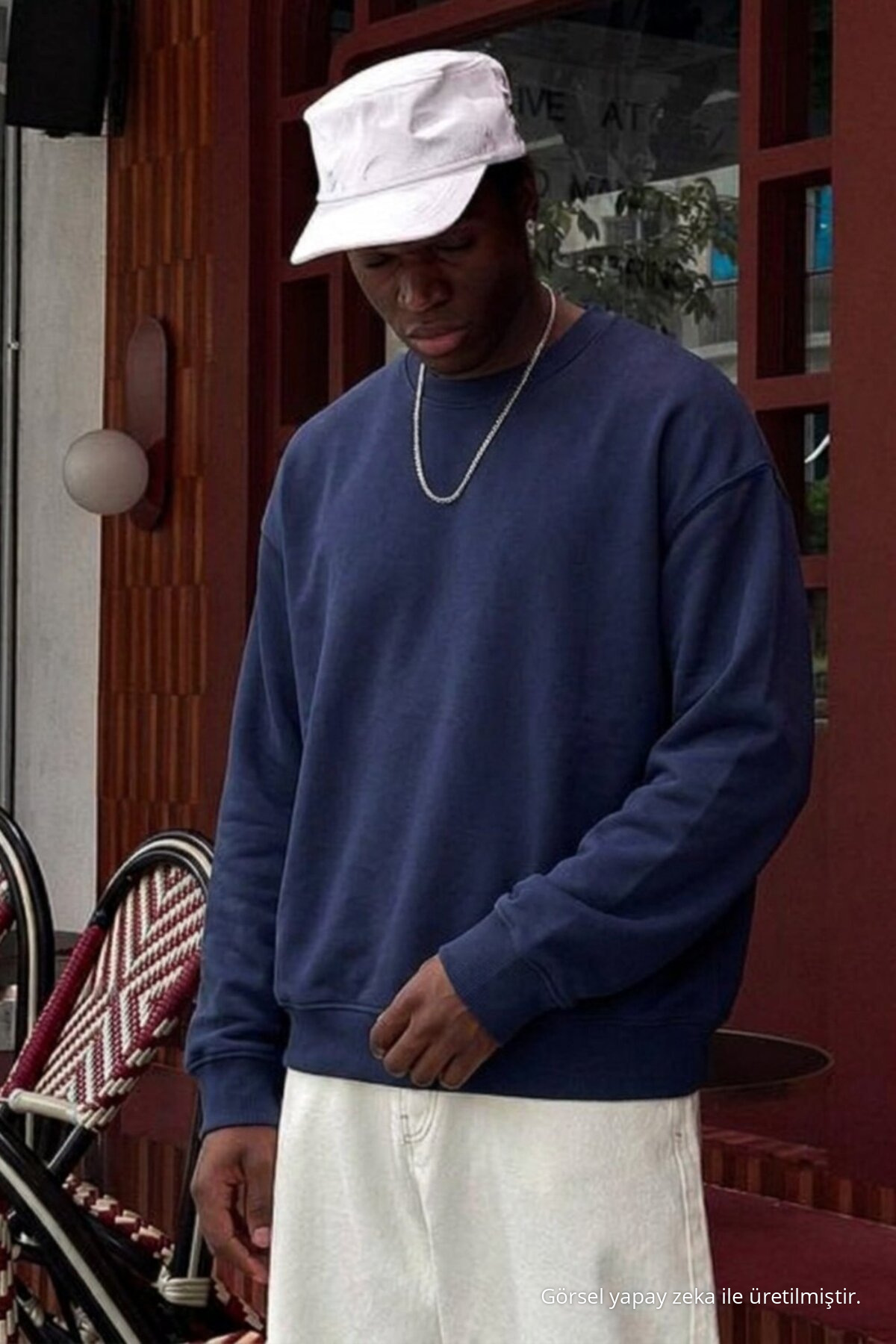 3 Adet Erkek Trend Rahat Kalıp Günlük Sweatshirt Yeşil 3