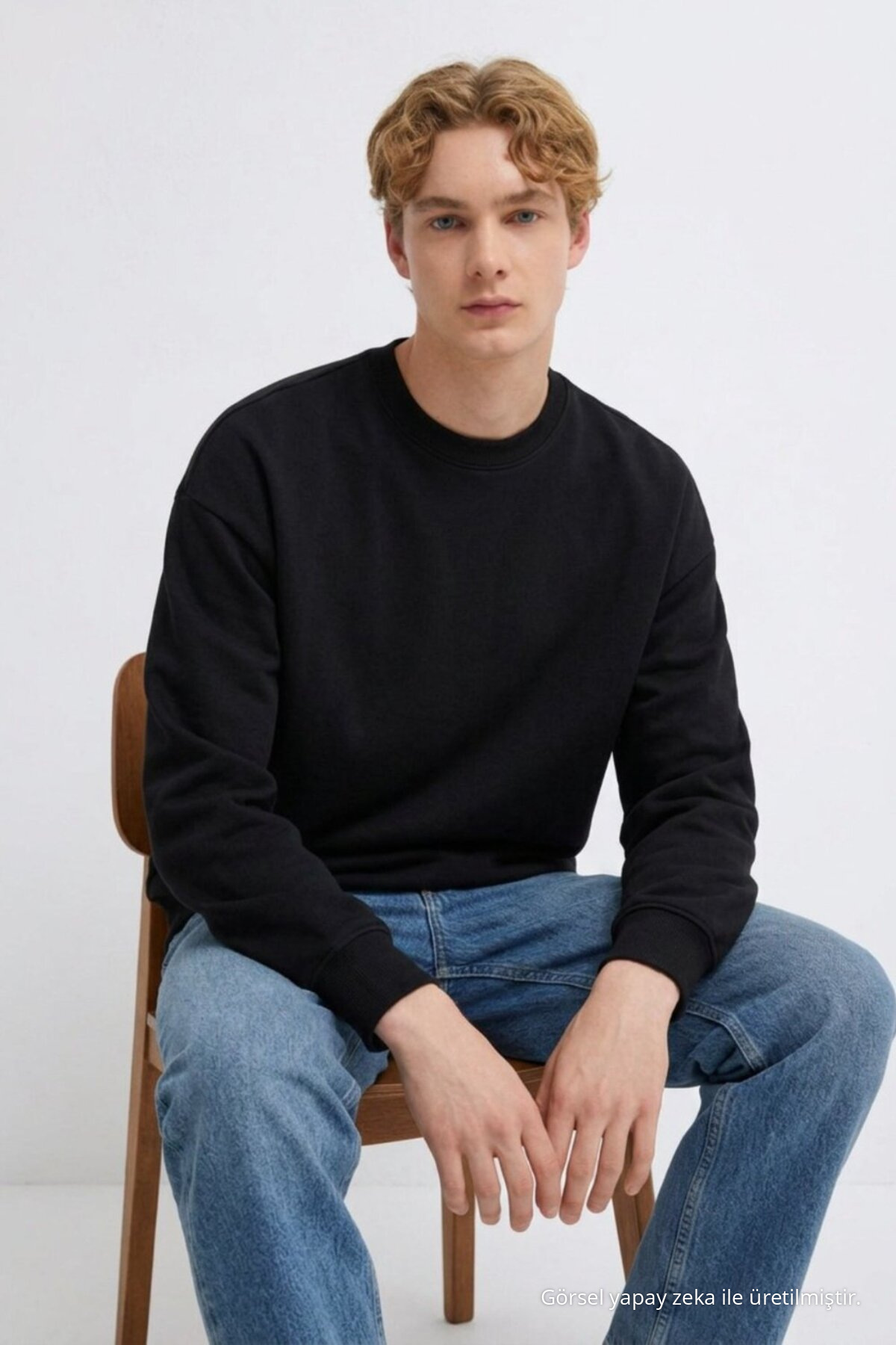 3 Adet Erkek 3 İplik Kalın Kışlık Premium Sweatshirt Antrasit 4