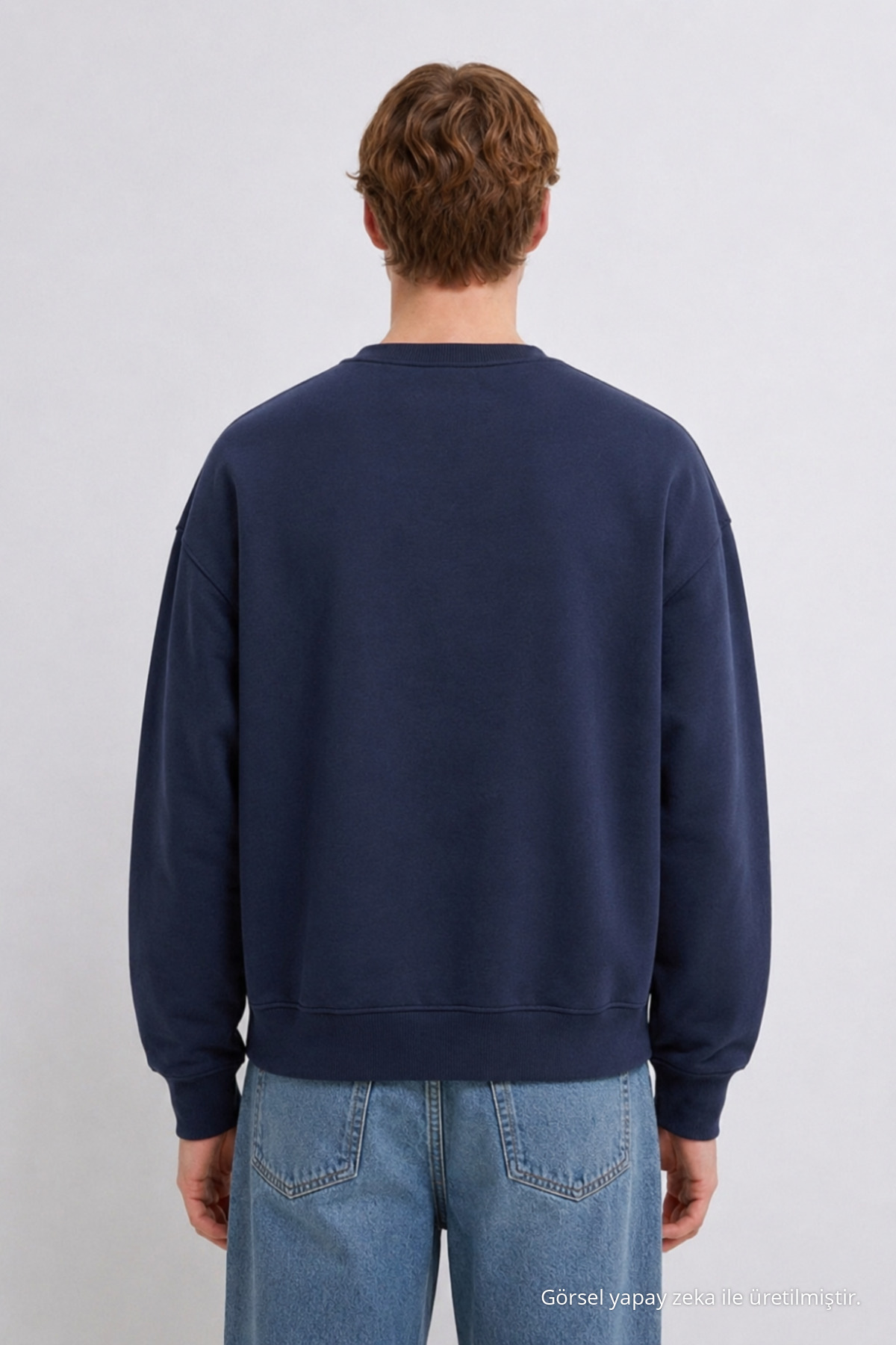 3 Adet Erkek 3 İplik Kalın Kışlık Premium Sweatshirt Bej 5