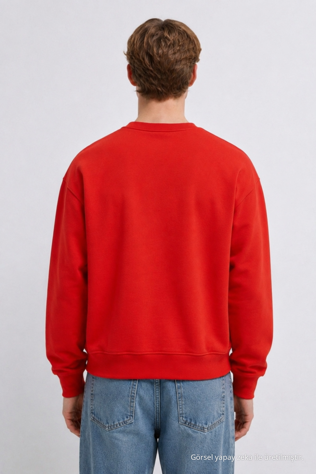 3 Adet Erkek 3 İplik Kalın Kışlık Premium Sweatshirt Mavi 6