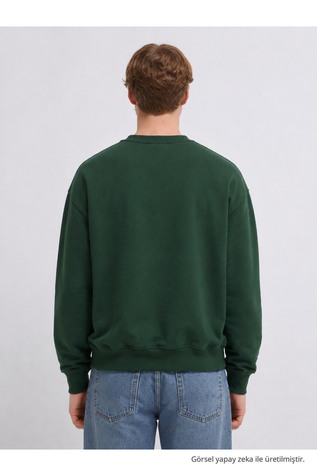 3 Adet Erkek 3 İplik Kalın Kışlık Premium Sweatshirt Sarı 5