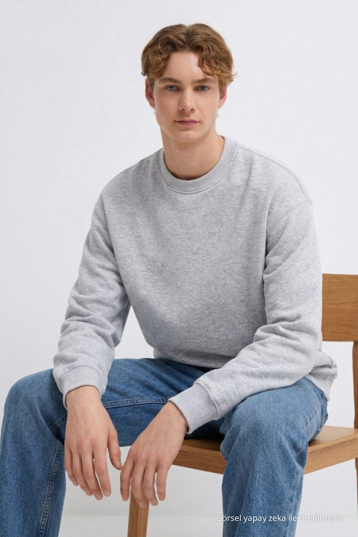 3 Adet Erkek 3 İplik Kalın Kışlık Premium Sweatshirt Siyah 3
