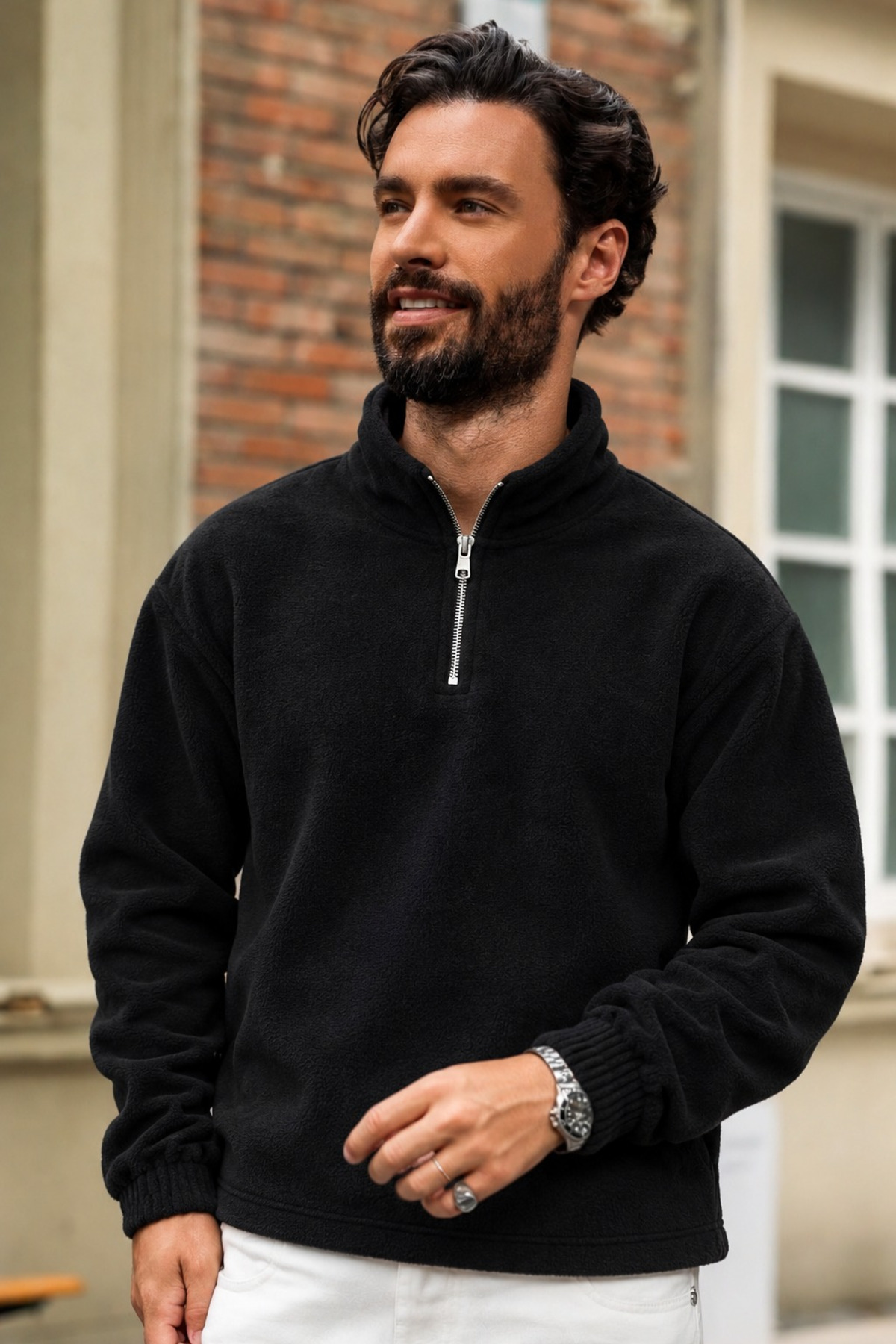 3 Adet Erkek Kışlık Kalın Fermuarlı Polar K.Kahve 6