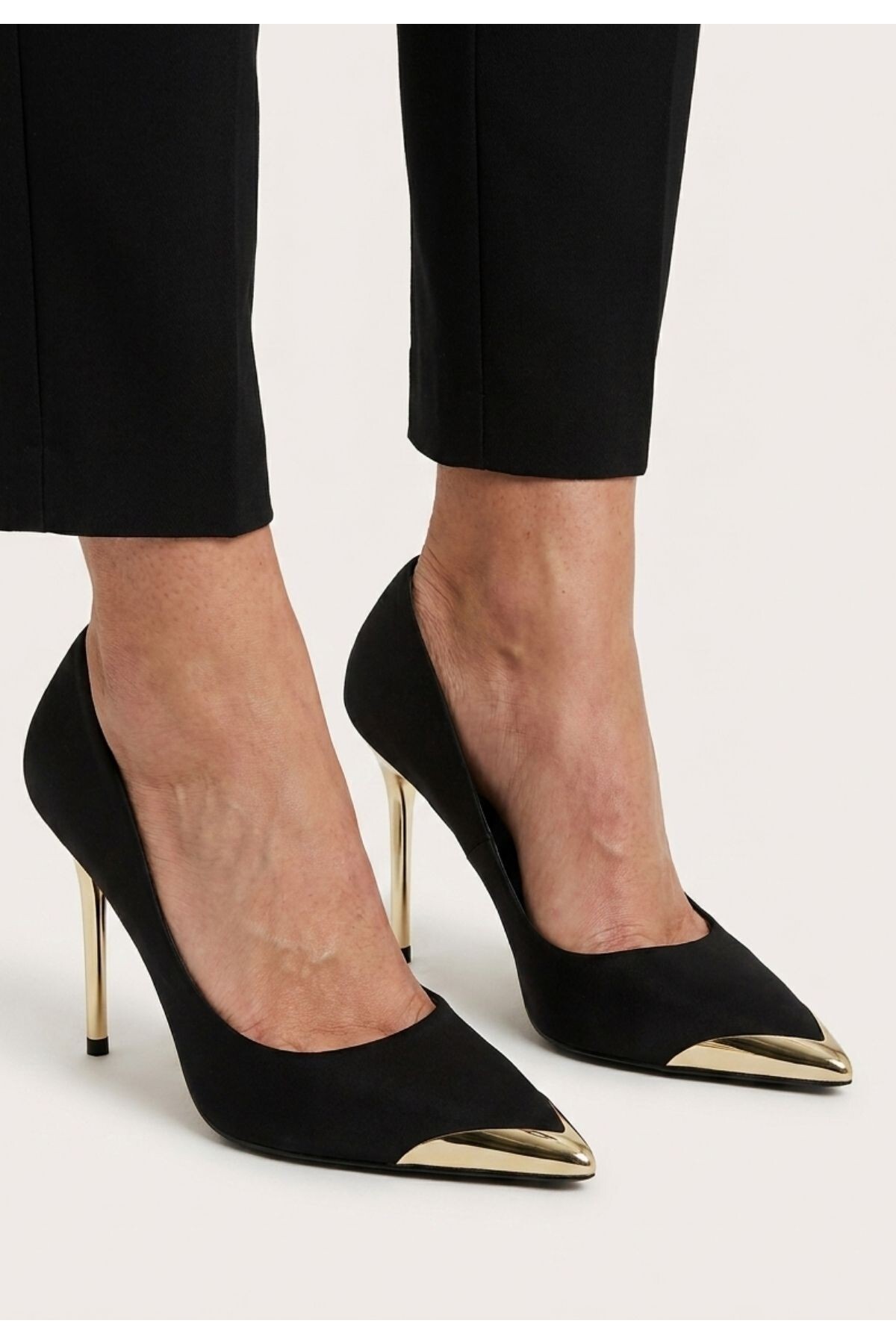 Alis Siyah Saten Stiletto Ayakkabı 8
