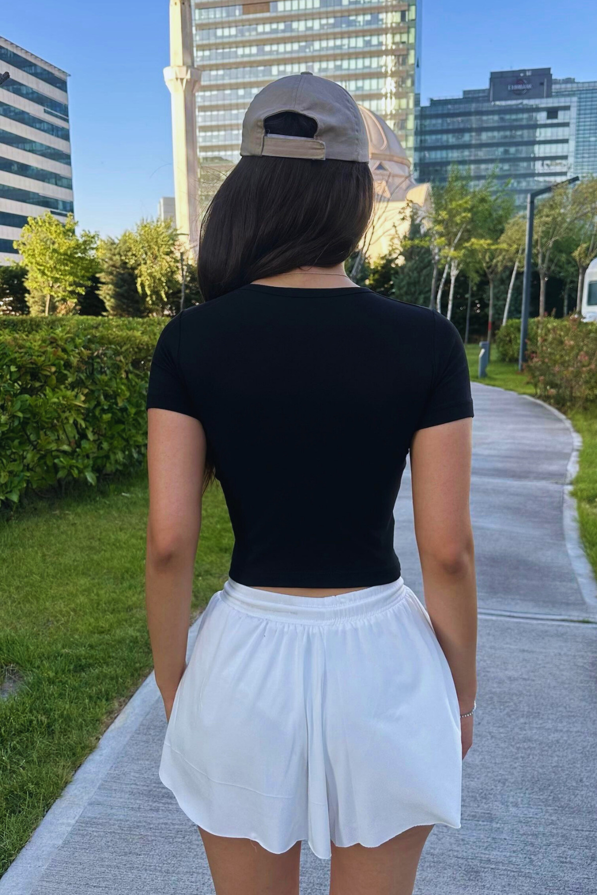 Streetwear Özel Cherry Baskılı T-shirt Siyah 5