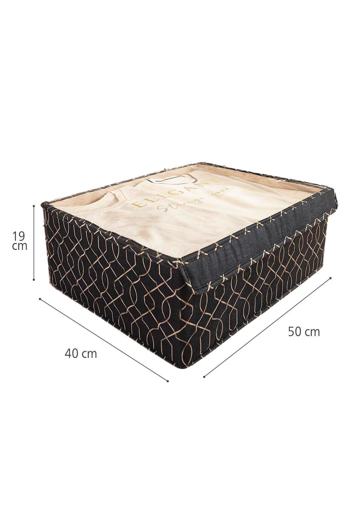 Elegant Pvc Kapaklı Baza Kutu Siyah 5