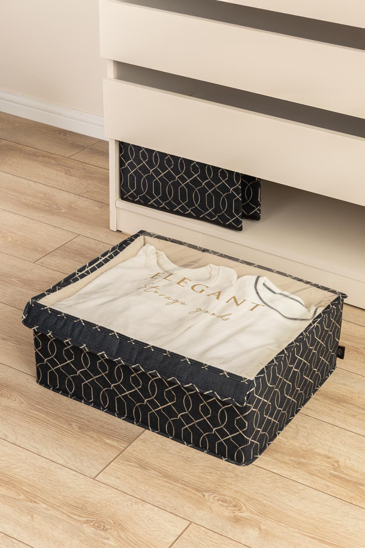Elegant Pvc Kapaklı Baza Kutu Siyah 3