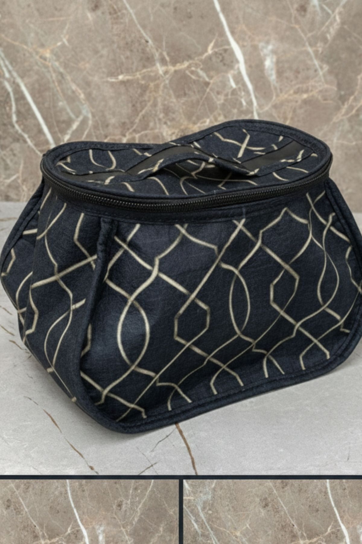 Elegant Seyahat Makyaj Çantası Siyah 6
