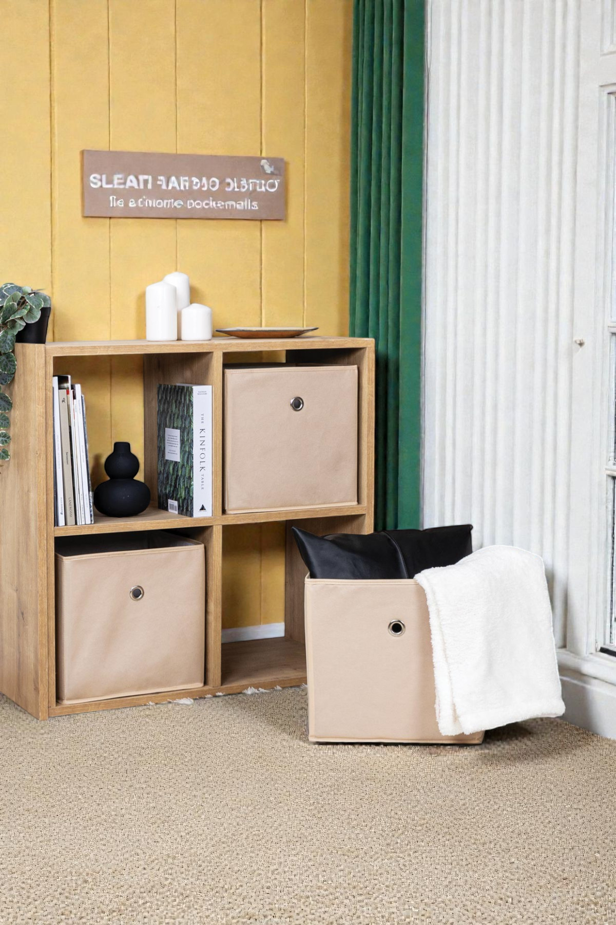 3'LÜ Raf Organizer 30x30x30 Bej Renk 3