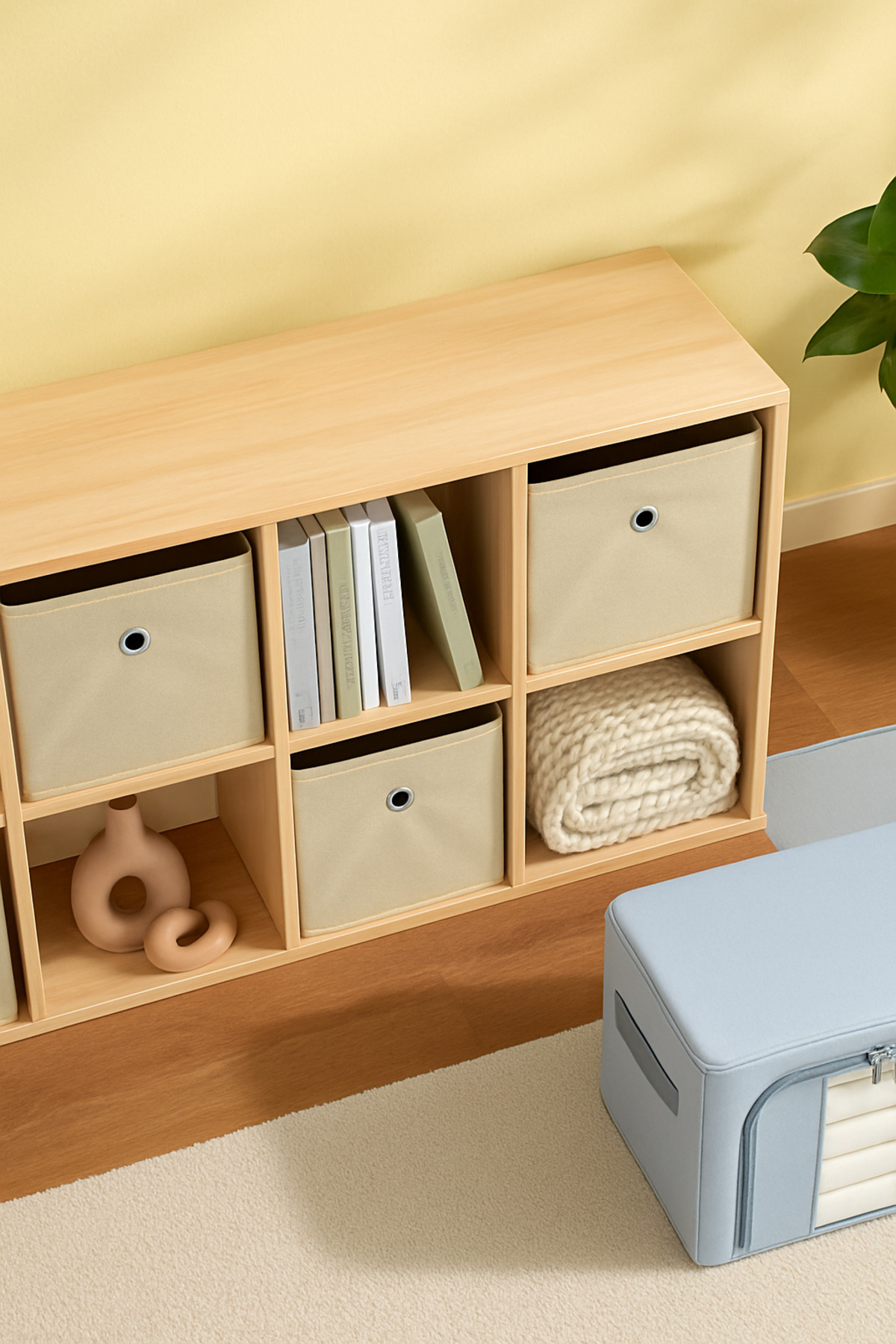 3'LÜ Raf Organizer 30x30x30 Bej Renk 4