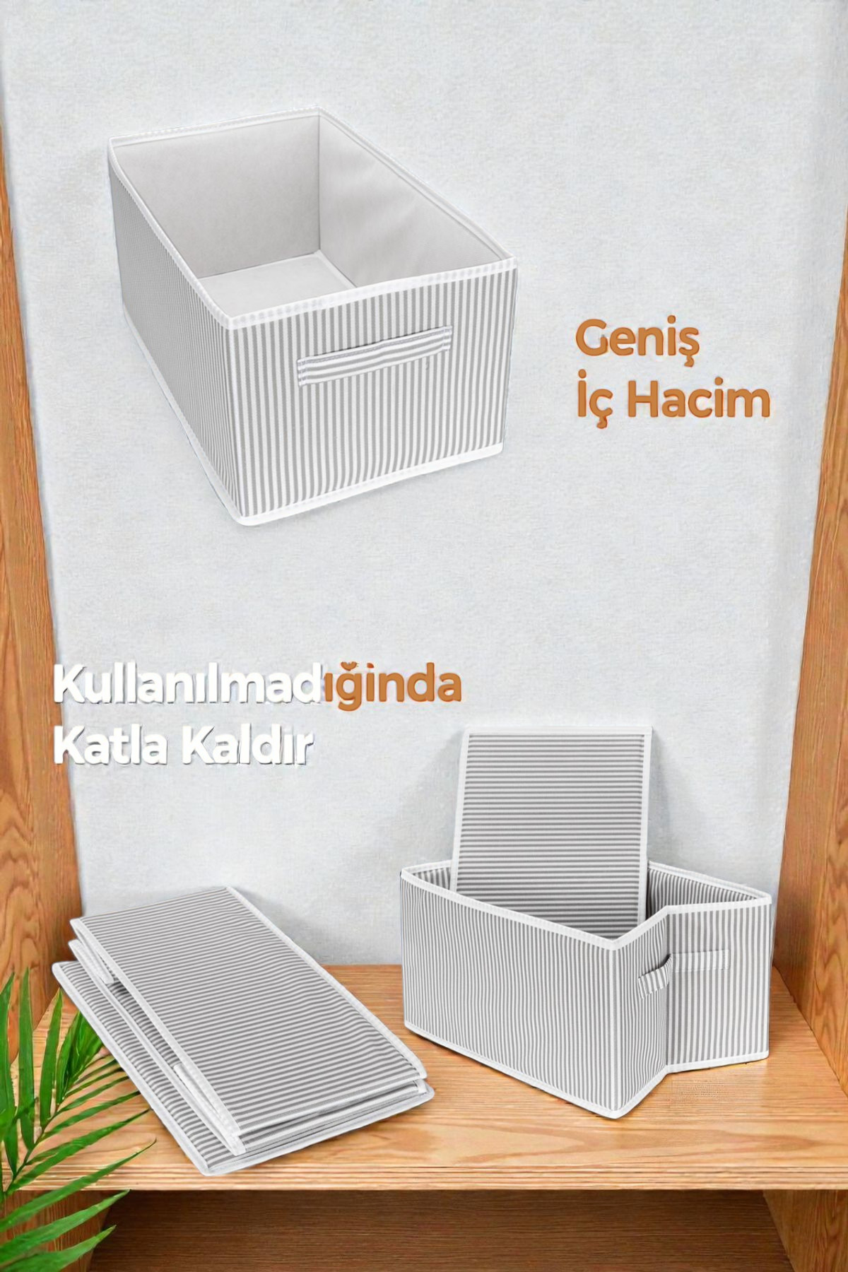 Pantolon & Kıyafet Dolap Düzenleyici Organizer Hurç Gri 3