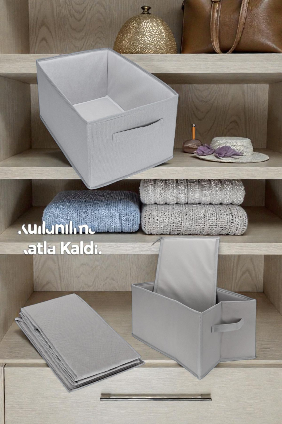 Tişört, Gömlek Ve Pantolon Dolap Düzenleyici Organizer Açık Gri 6