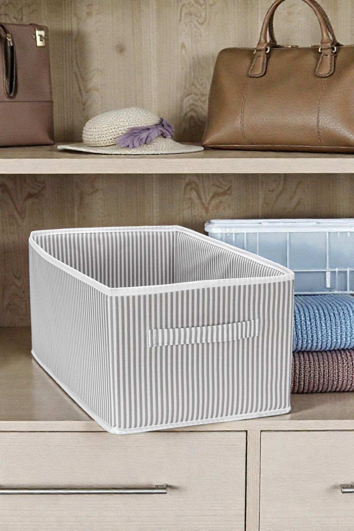 Tişört, Gömlek Ve Pantolon Dolap Düzenleyici Organizer Gri 6