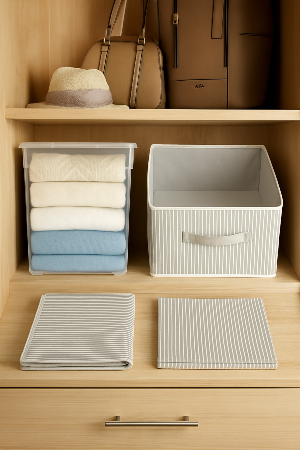 Tişört, Gömlek Ve Pantolon Dolap Düzenleyici Organizer Gri 4