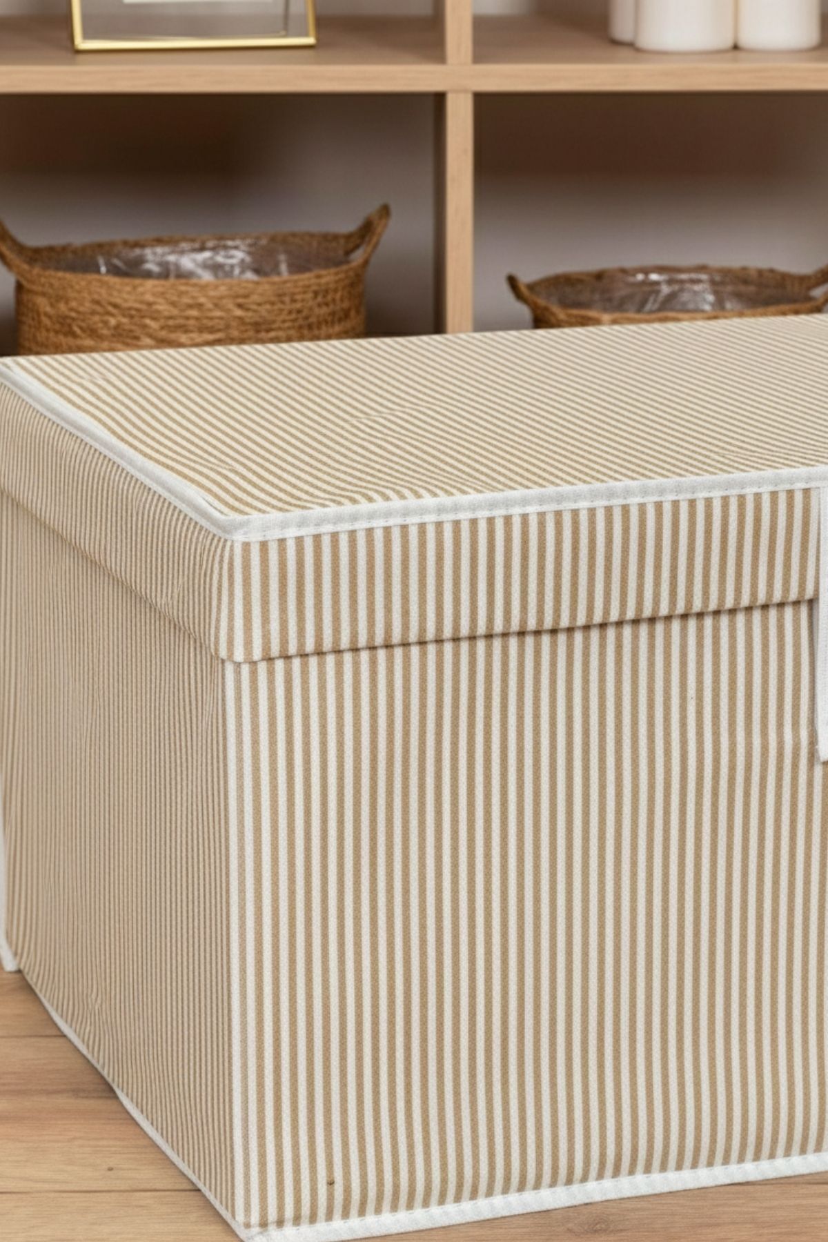 3'lü Çok Amaçlı Kutu Mega Plus Kahverengi Çizgili 70x40x30 Cm 6