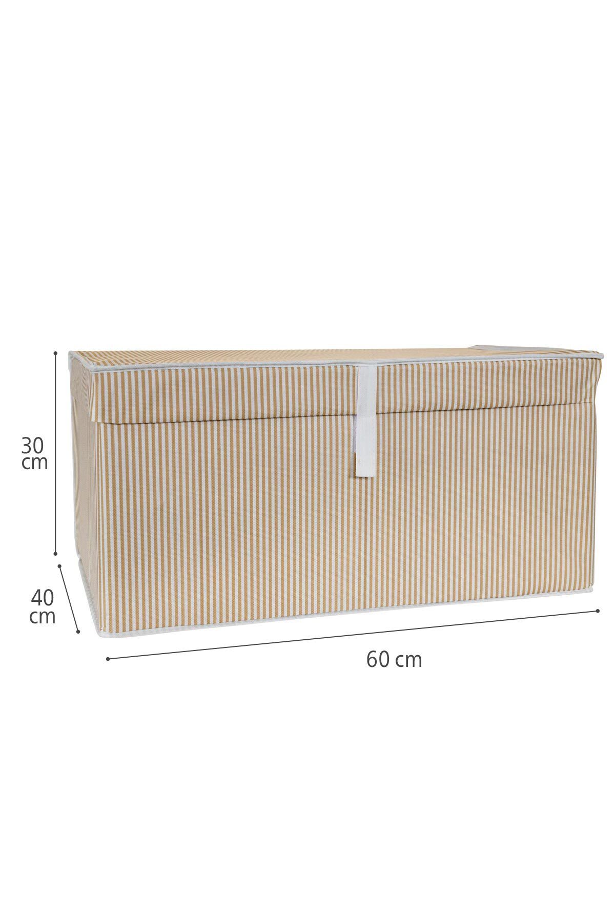 3 Adet - Kapaklı Çok Amaçlı ( Çamaşır-saklama-düzenleme Vb. ) Hurç, Kutu Mega 60x40x30 - Kahverengi 5
