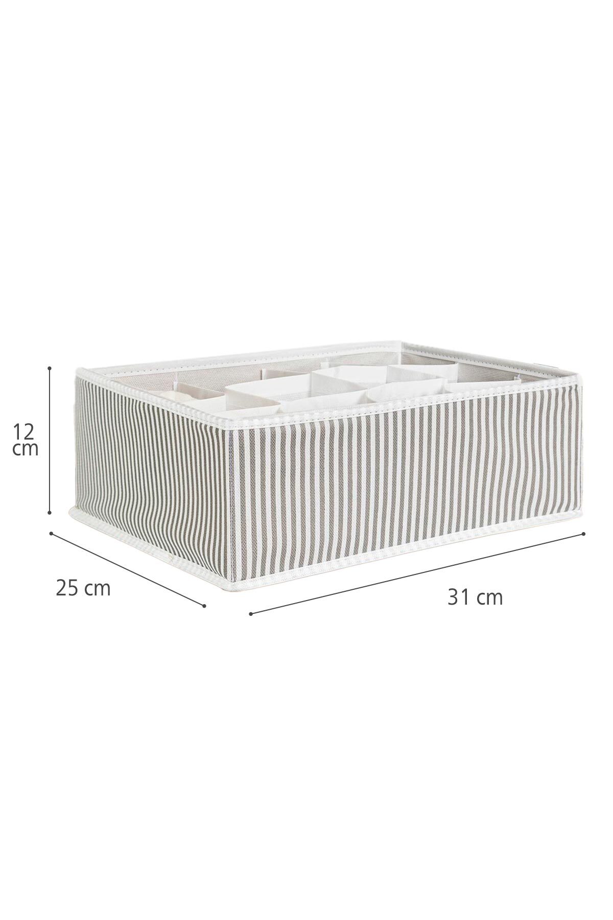 12 Bölmeli Çok Amaçlı Organizer - Çekmece Organizeri 31x25x beyaz 3