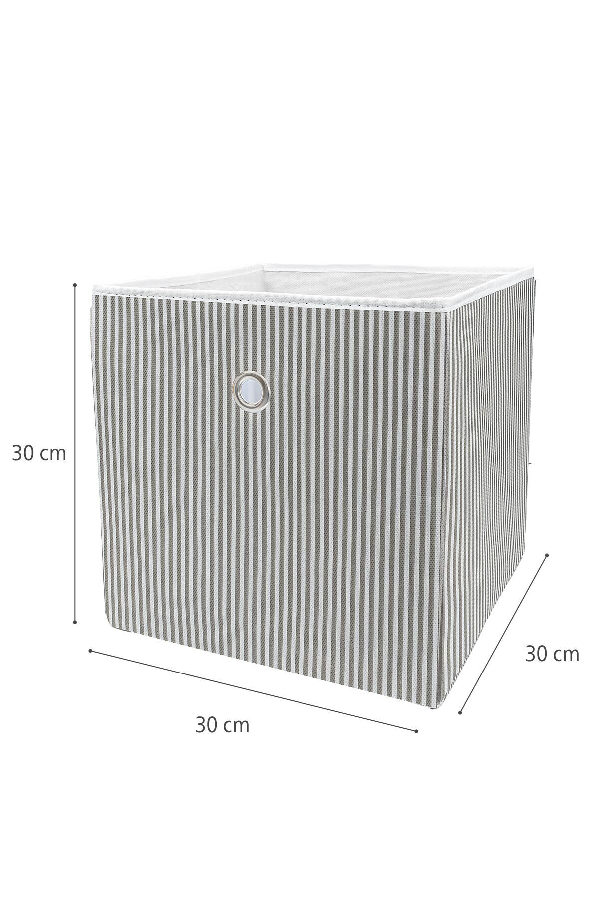 2 Adet Raf Düzenleyici Organizer Kutu Hurç 30x30x30 Gri 6
