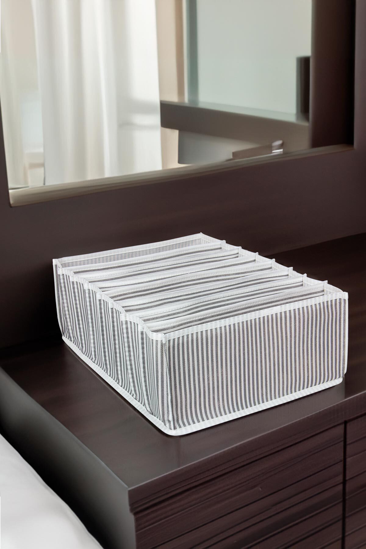 Akordiyon Orgenizer L Large 24x37x18 CM 5 Adet Gri 3