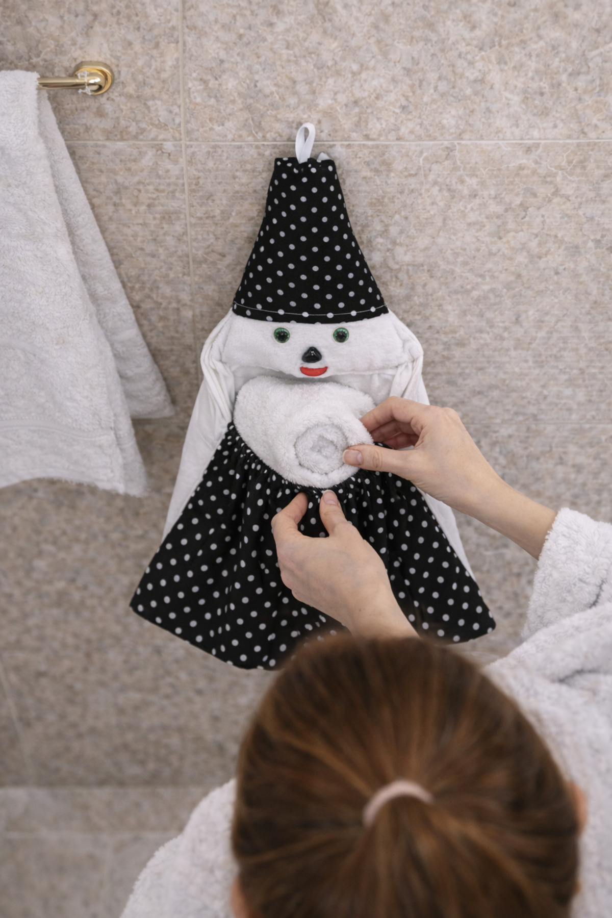 Banyo Düzenleyici Askılı Organizer Siyah Dekor Poşetlik 4