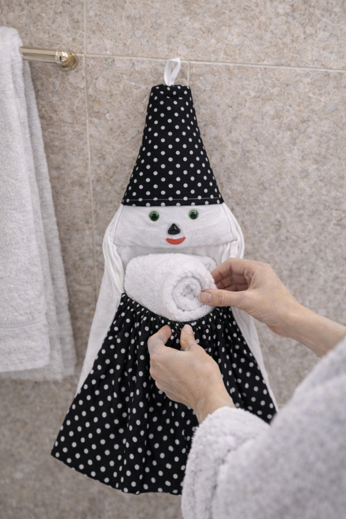 Banyo Düzenleyici Askılı Organizer Siyah Dekor Poşetlik 3