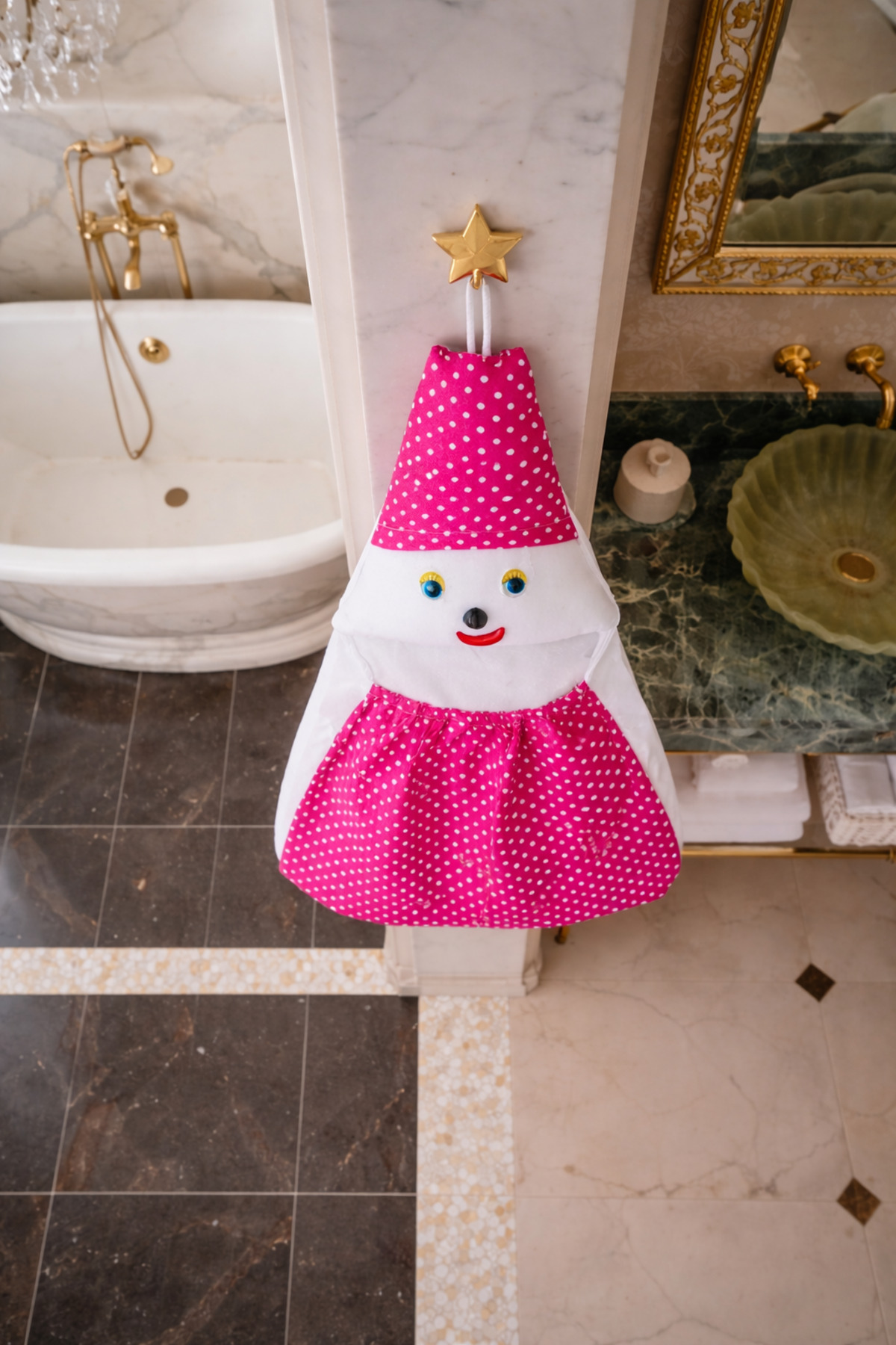 Banyo Dolabı Düzenleyici Trend Organizer Pembe Poşetlik 3