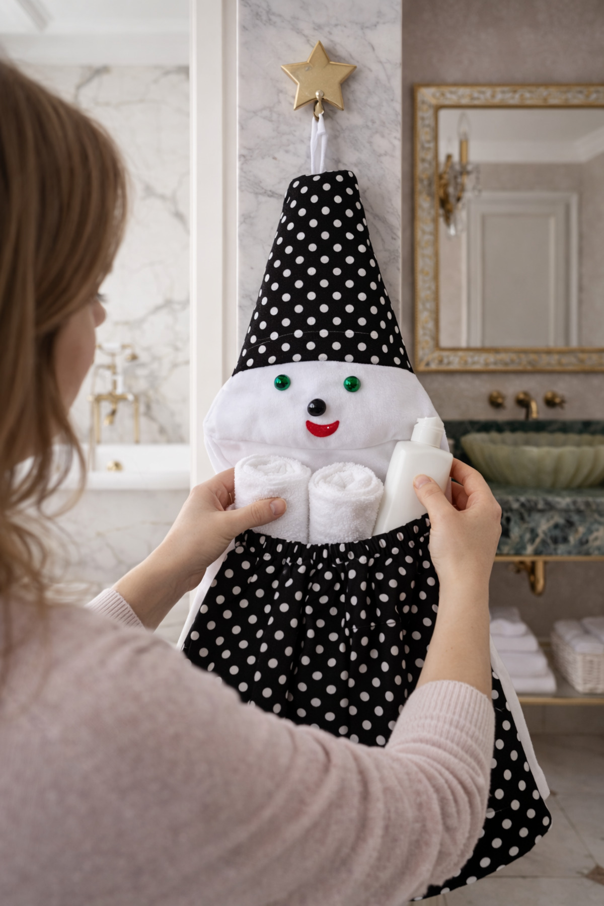 Banyo Dolabı Düzenleyici Trend Organizer Siyah Poşetlik 5