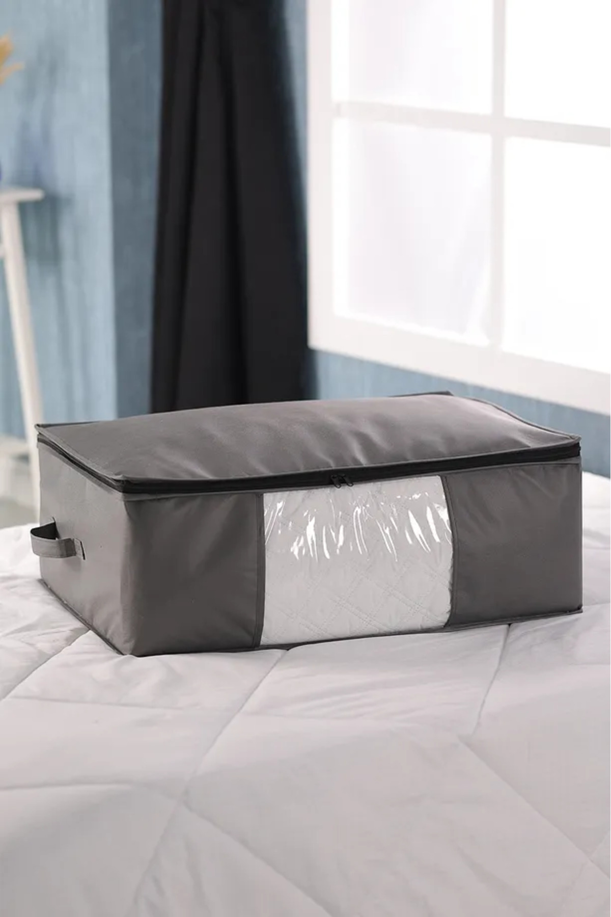3 Adet Pencereli Düzenleyici Organizer Hurç Seti 64x45x22 Antrasit 4