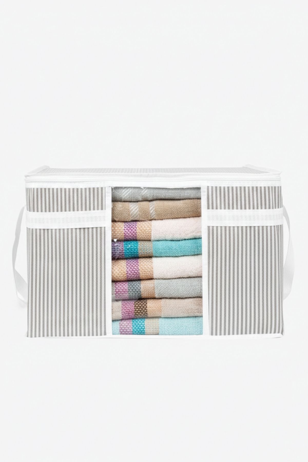 Pencereli Dolap İçi Düzenleyici Organizer Hurç 45x40x30 GRİ 5