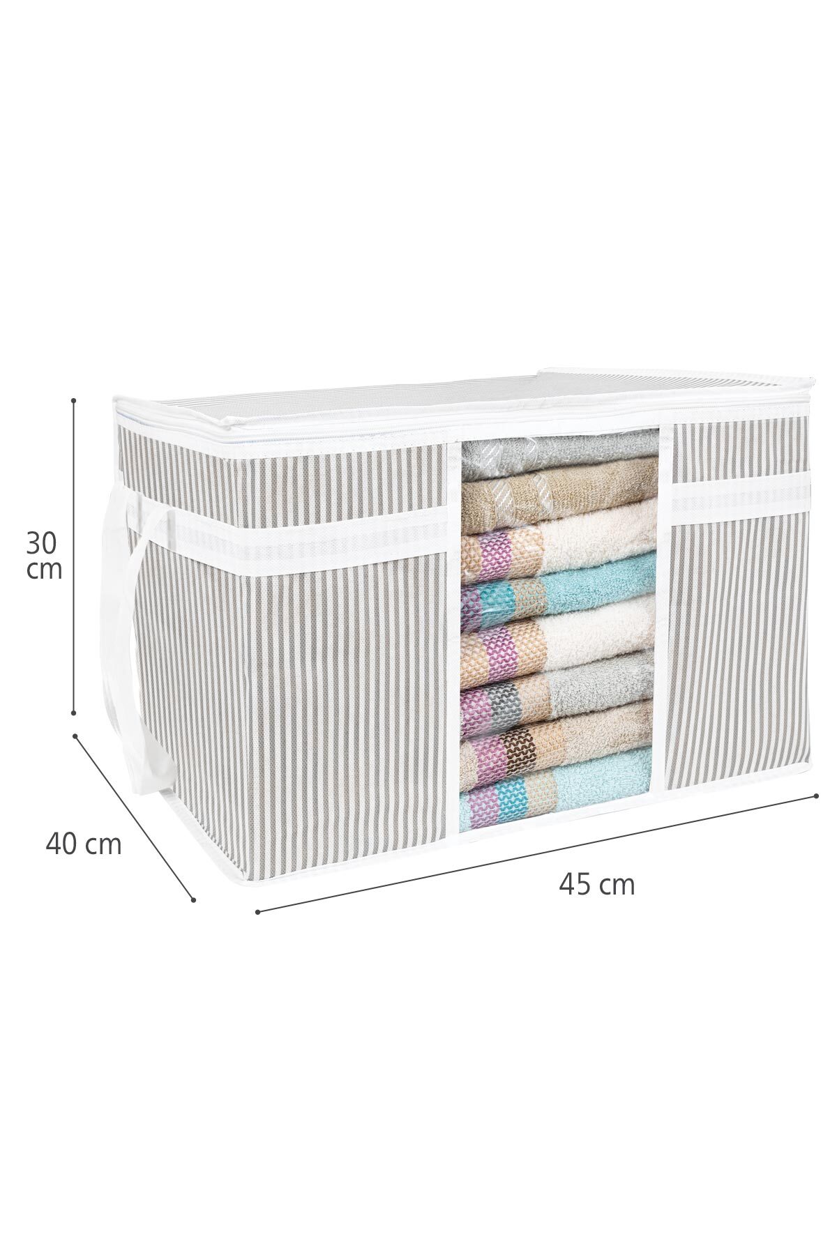 Pencereli Dolap İçi Düzenleyici Organizer Hurç 45x40x30 GRİ 4