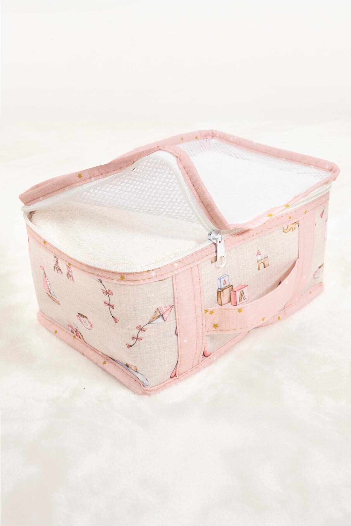 Bebek 6 Lı Valiz İçi Düzenleyici Organizer Seyehat Seti Pembe 4