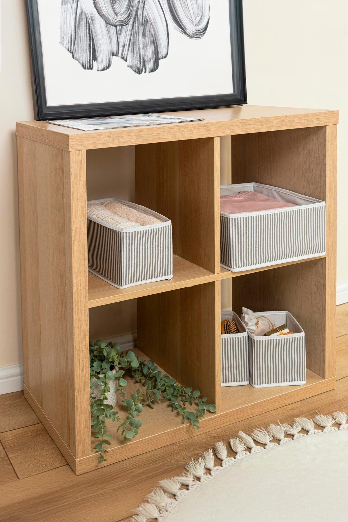 4 Lü Dolap İçi Raf Çekmece Düzenleyici Organizer Kutu Set Gri 4