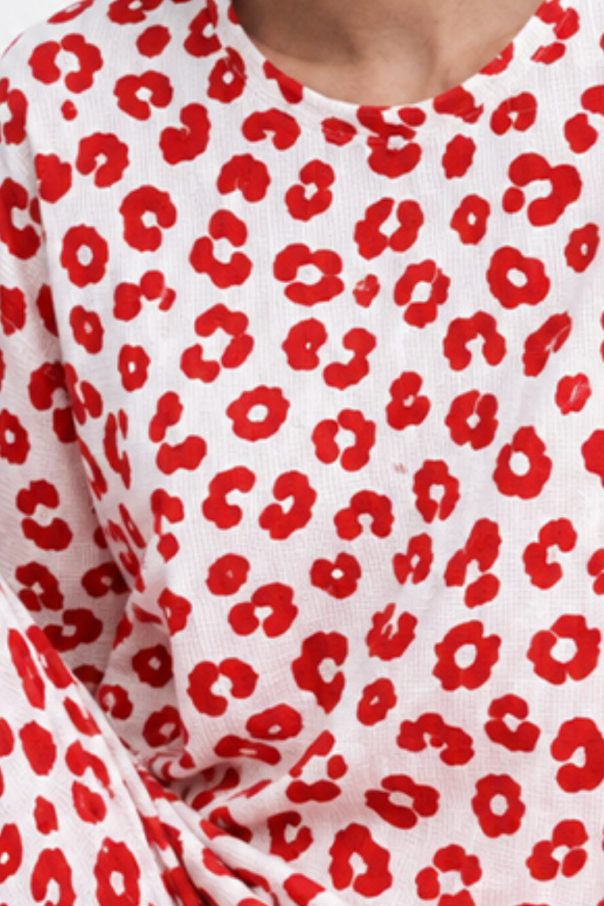 Kadın Comfort Esnek Kırmızı Pijama Takımı 4686 6