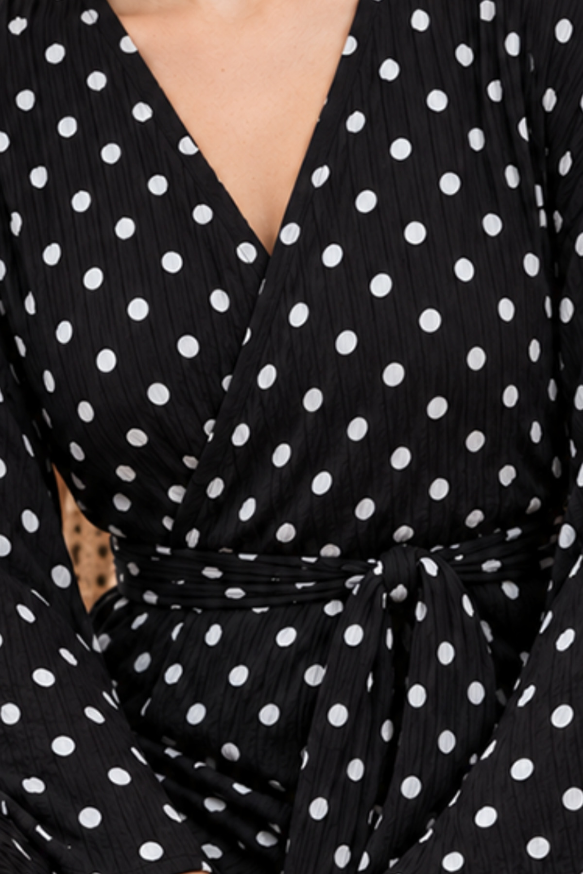 Kadın Kruvaze Kuşaklı Siyah İkili Pijama Takımı 4803 4