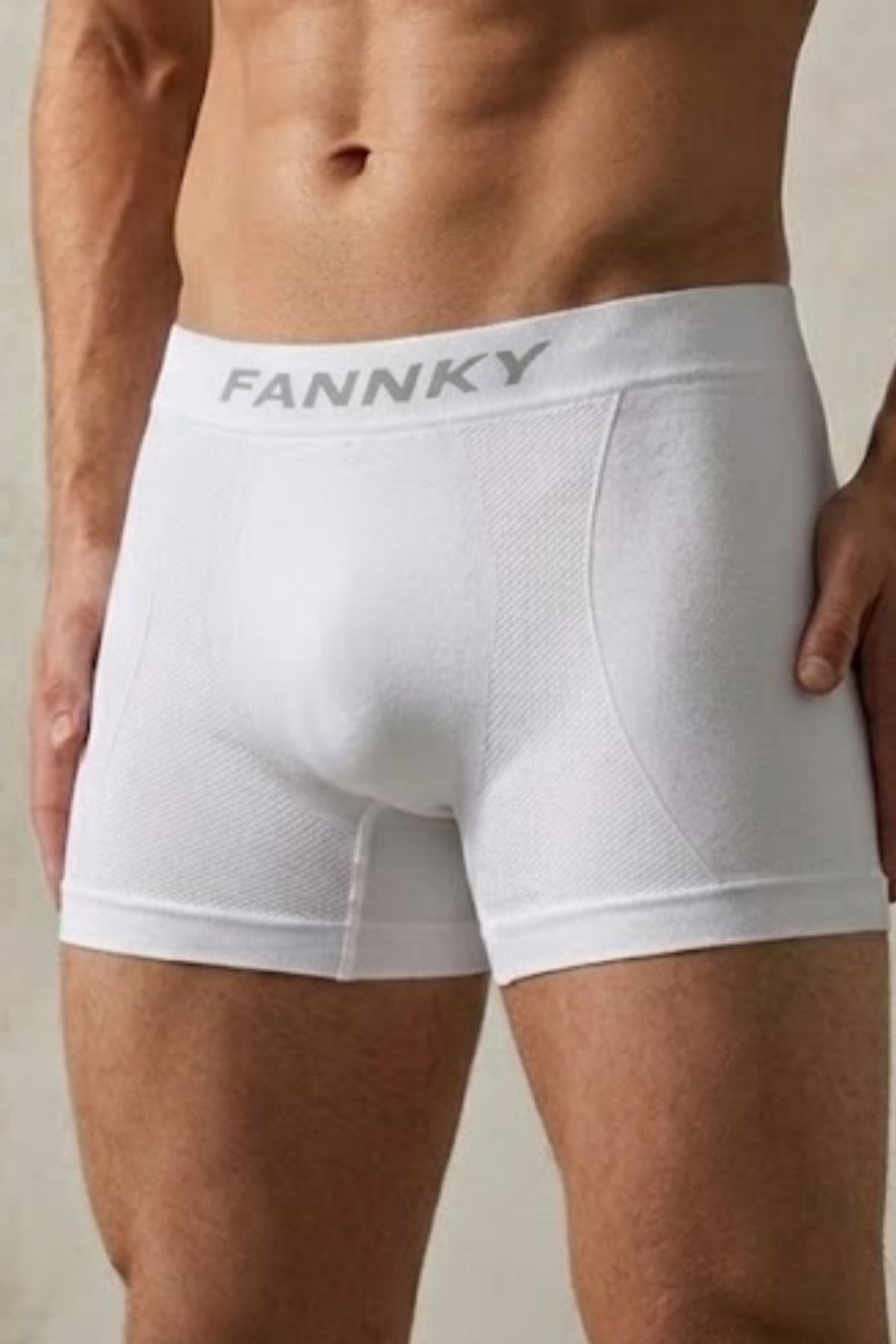 Erkek Casual Comfort Günlük 2 Li Beyaz Boxer 3