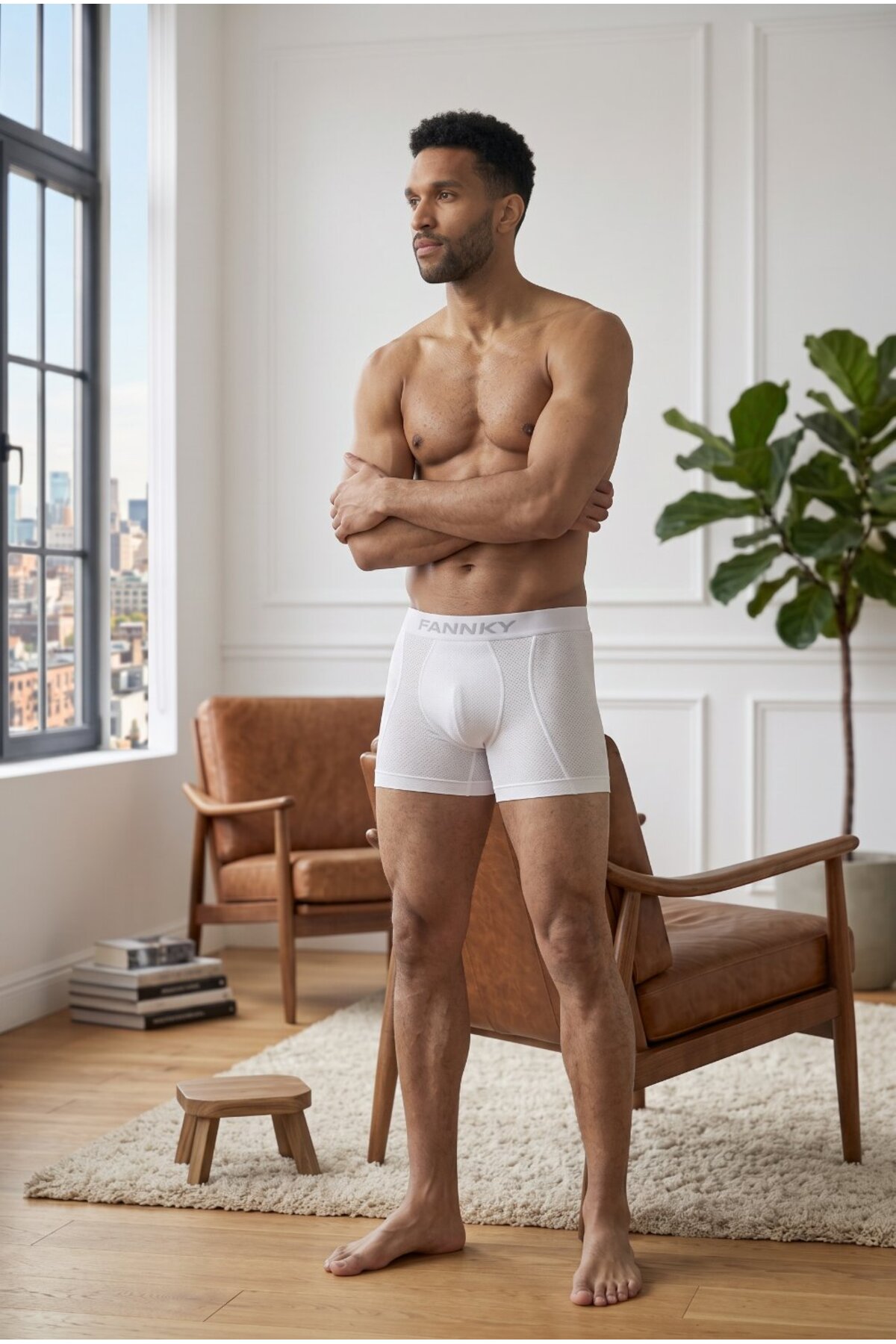 Erkek Rahat Esnek Seamless 2 Li Boxer Füme 4