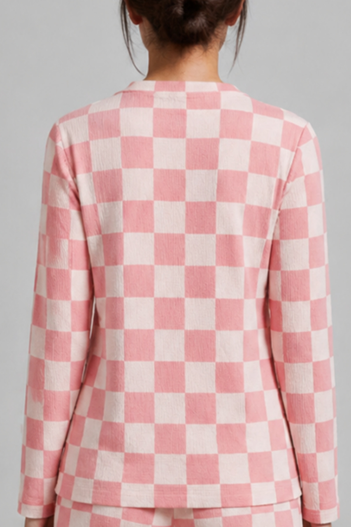 Kadın Çizgili Regular Fit Pembe Pijama Takımı 4691 6