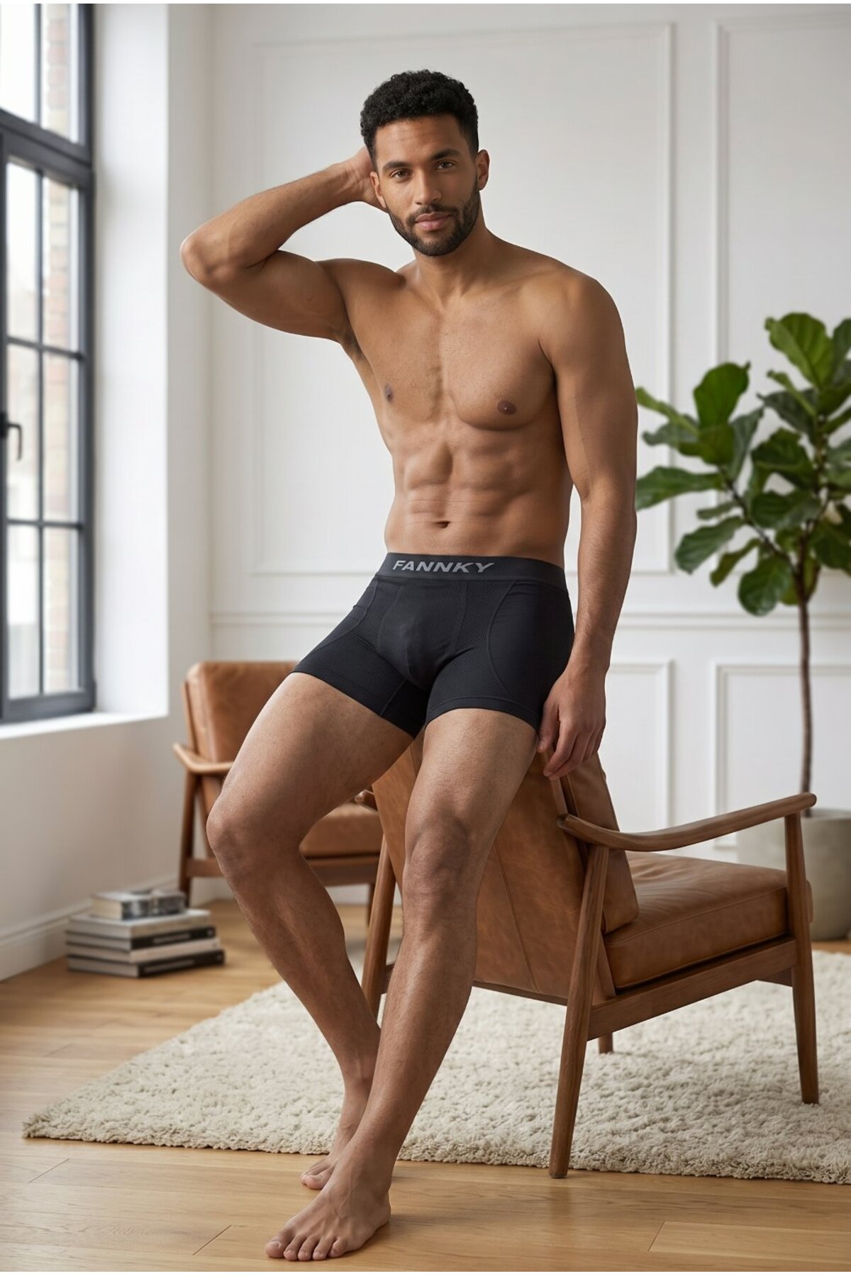 Erkek Rahat Esnek Seamless 3 Lü Boxer Ten 6