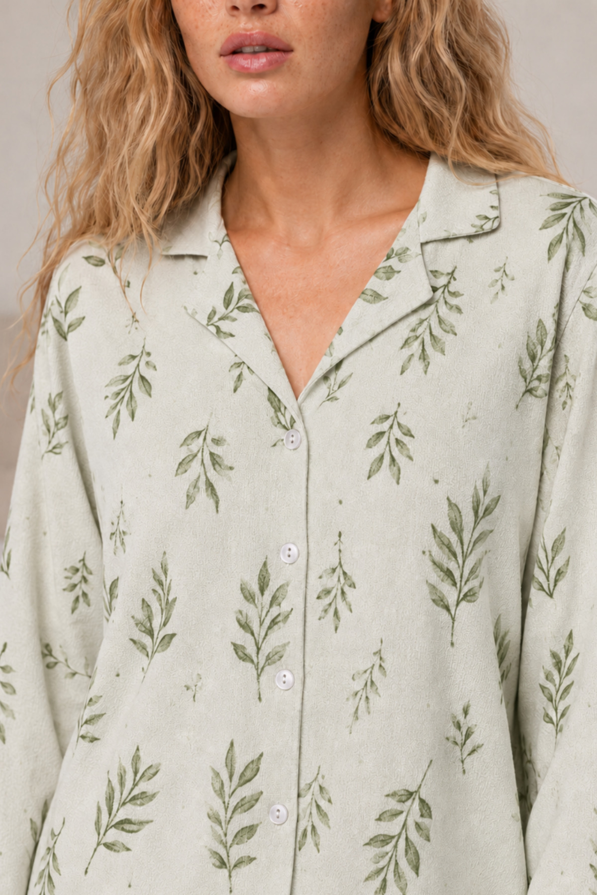 Kadın Casual Esnek Bol Çağla Pijama Takımı 4669 Çağla yeşili 6