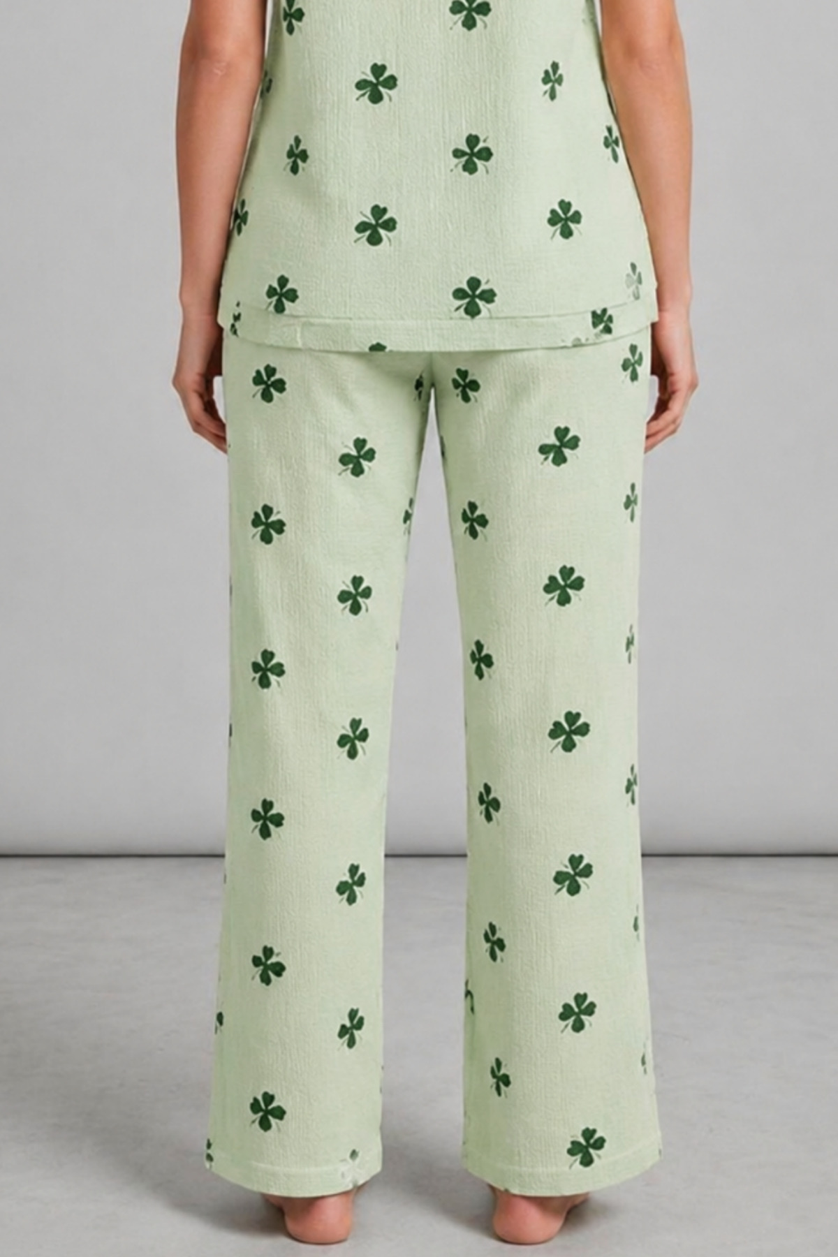 Kadın Kısa Kol Comfort Yeşil Pijama Takımı 4724 5