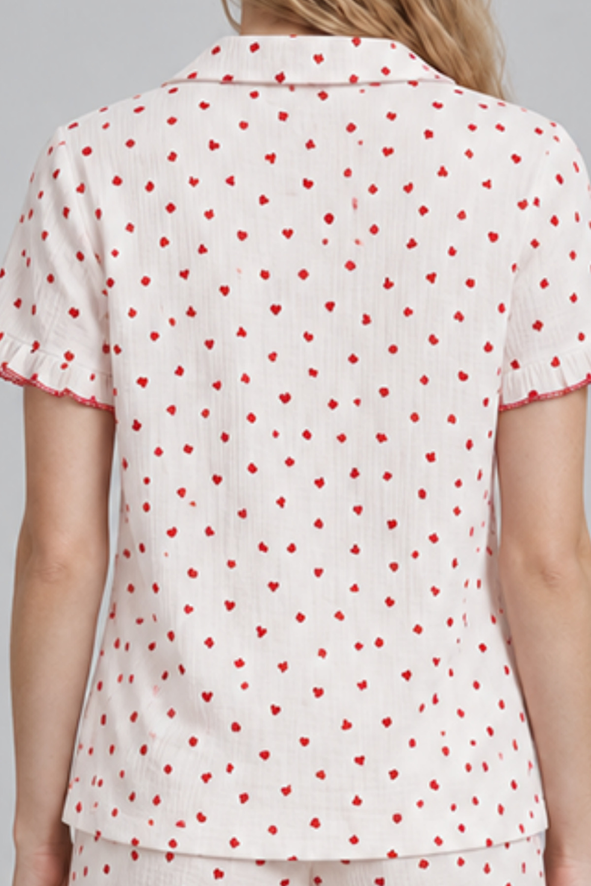 Kadın Şortu Rahat Ekru Pijama Takımı 4747 5
