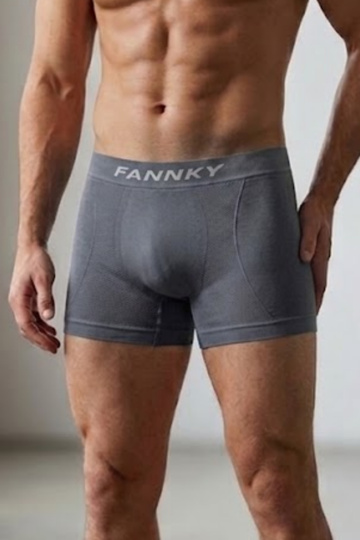 Erkek Trend Nefes Alan Relaxed Gri Boxer 3