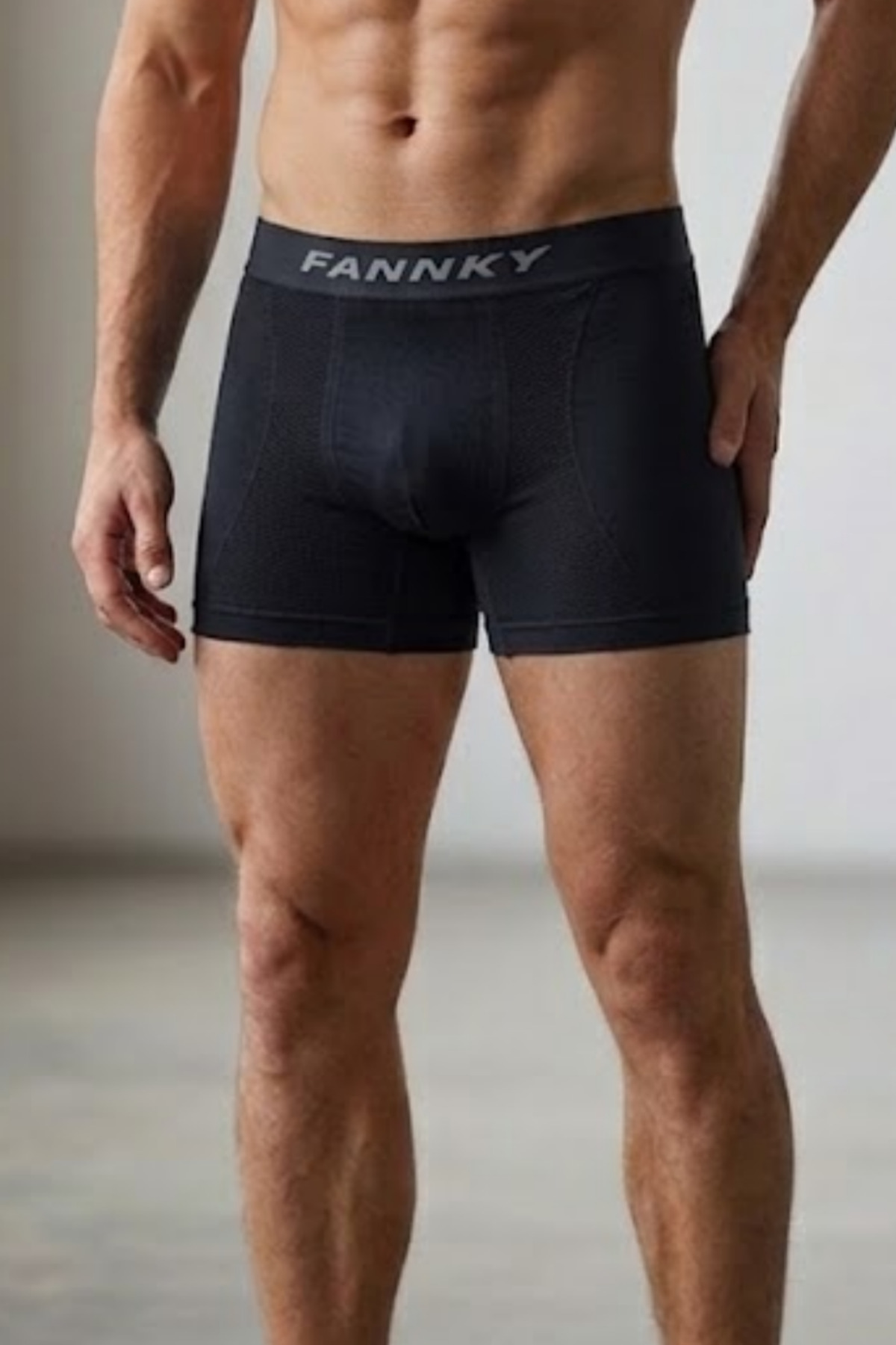 Erkek Trend Nefes Alan Relaxed Siyah Boxer 3
