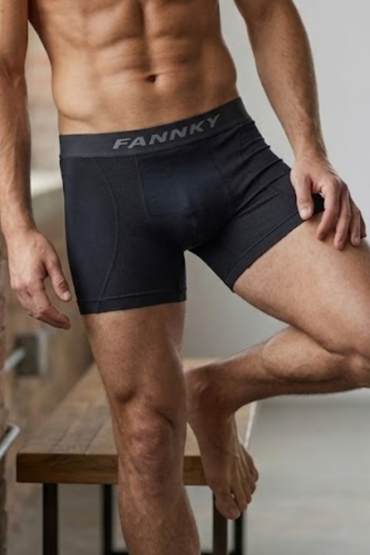 Erkek Trend Nefes Alan Relaxed Siyah Boxer 5