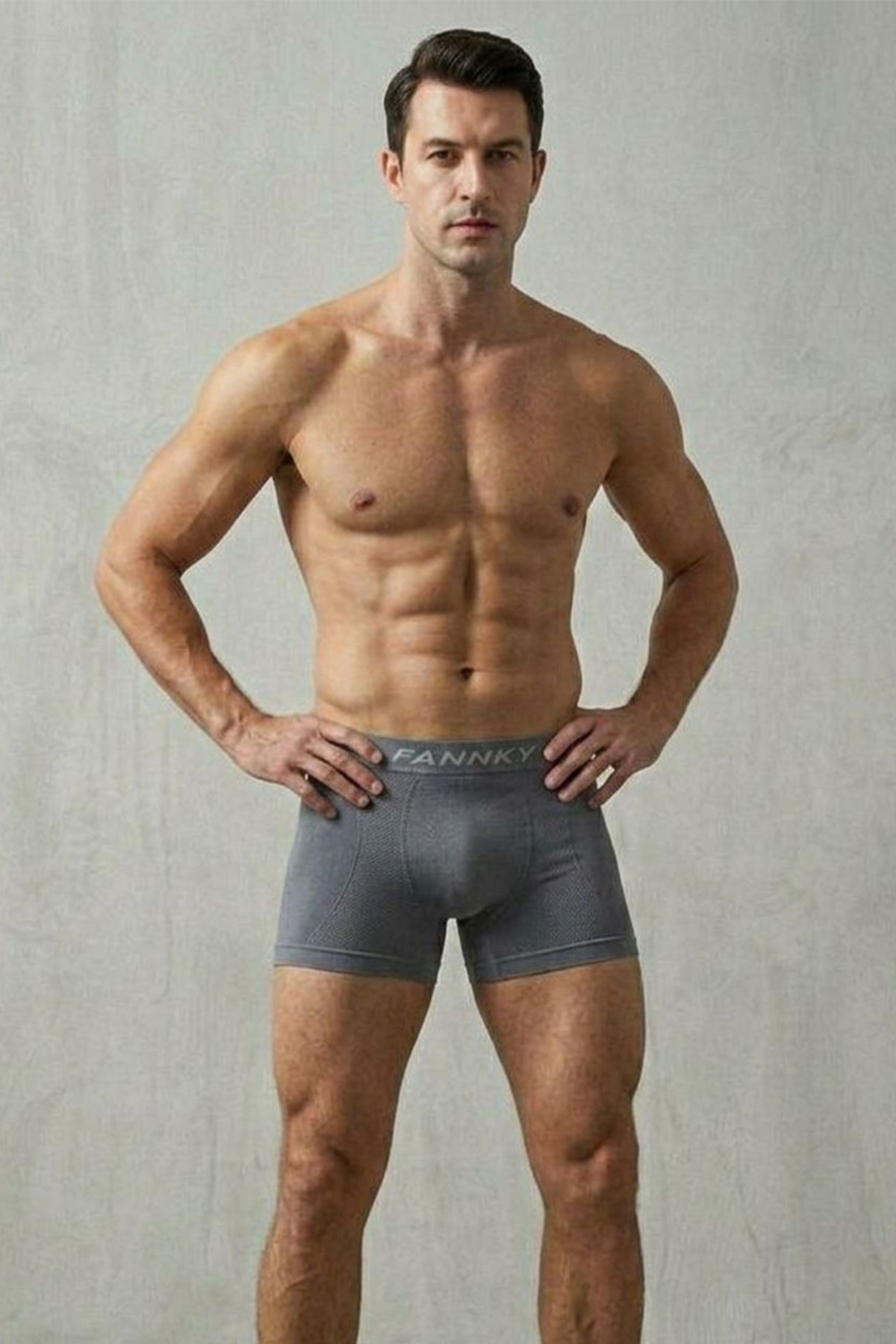 DİKİŞSİZ NEFES ALABİLEN RAHAT BOL KESİM ERKEK BOXER 2014 Gri 3